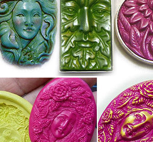 STL file Polymer clay stamps/Female face stamps for polymer clay
