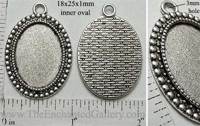 Flower Charms Pendant Bezels, Resin Blank, inlay Mountings, Mosaic Frame,  Silver
