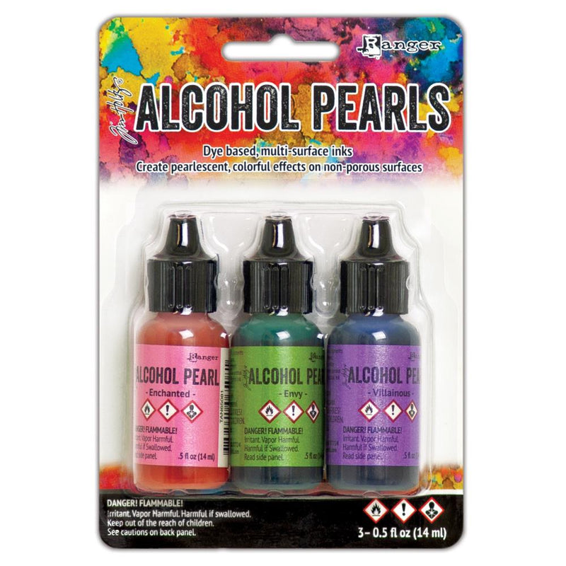 Alcohol Ink Pearls 3 Pack Shimmer Colors - Enchanted, Envy