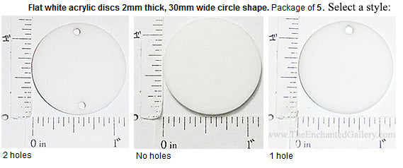 Acrylic Circles 1/2 Thick 
