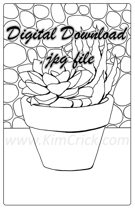 2 Free Succulent Adult Coloring Bookmarks